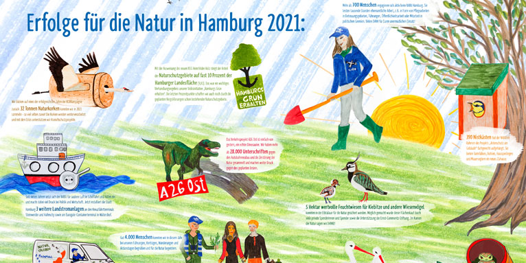 Unsere Erfolge für den Naturschutz in 2021 - Grafik: Bela Bruhn