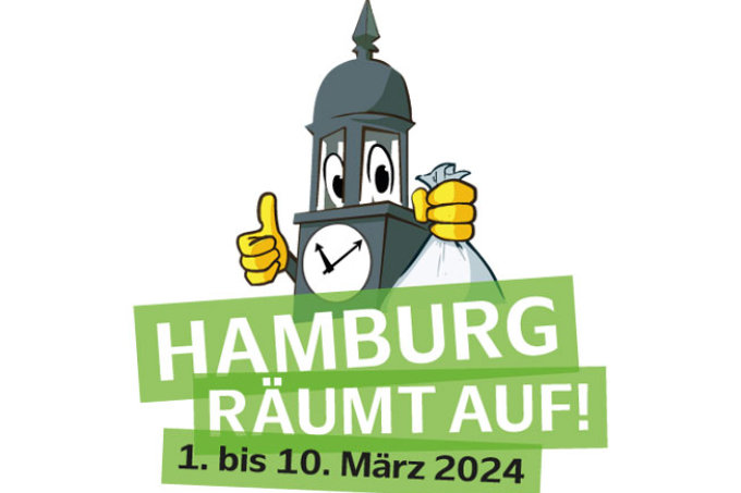 &quot;Hamburg räumt auf&quot; 2024 - Logo: Stadtreinigung Hamburg