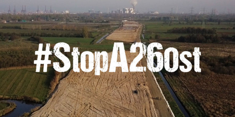 Titelbild zur Kampagne #StopA26Ost